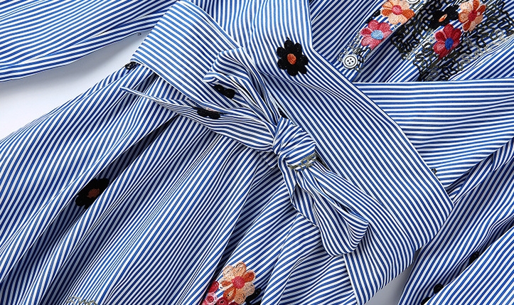 New Women Dress Flower Embroidery Fall Dress