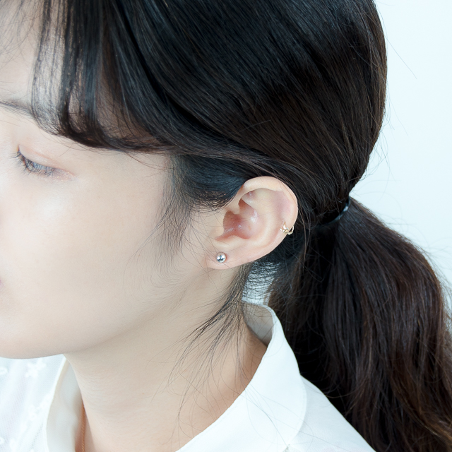 Simple earrings 14K per day 14K 14K daily 14K gold