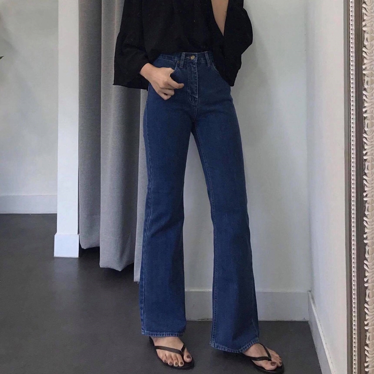 Women Jeans Pants Wide Pants High Waist Boots Cut 