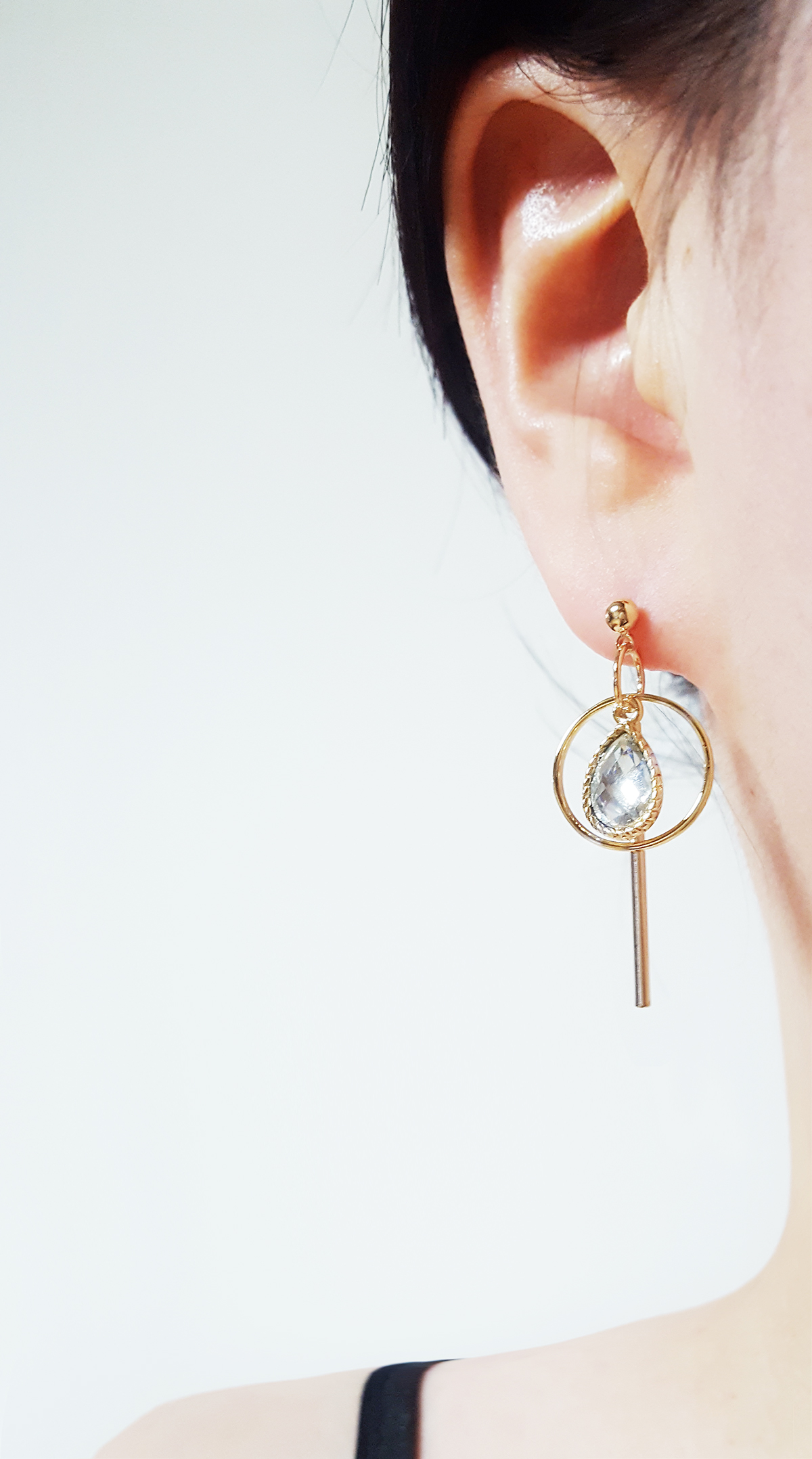 Enchant Droplets Round Bar Earrings Young Handmade