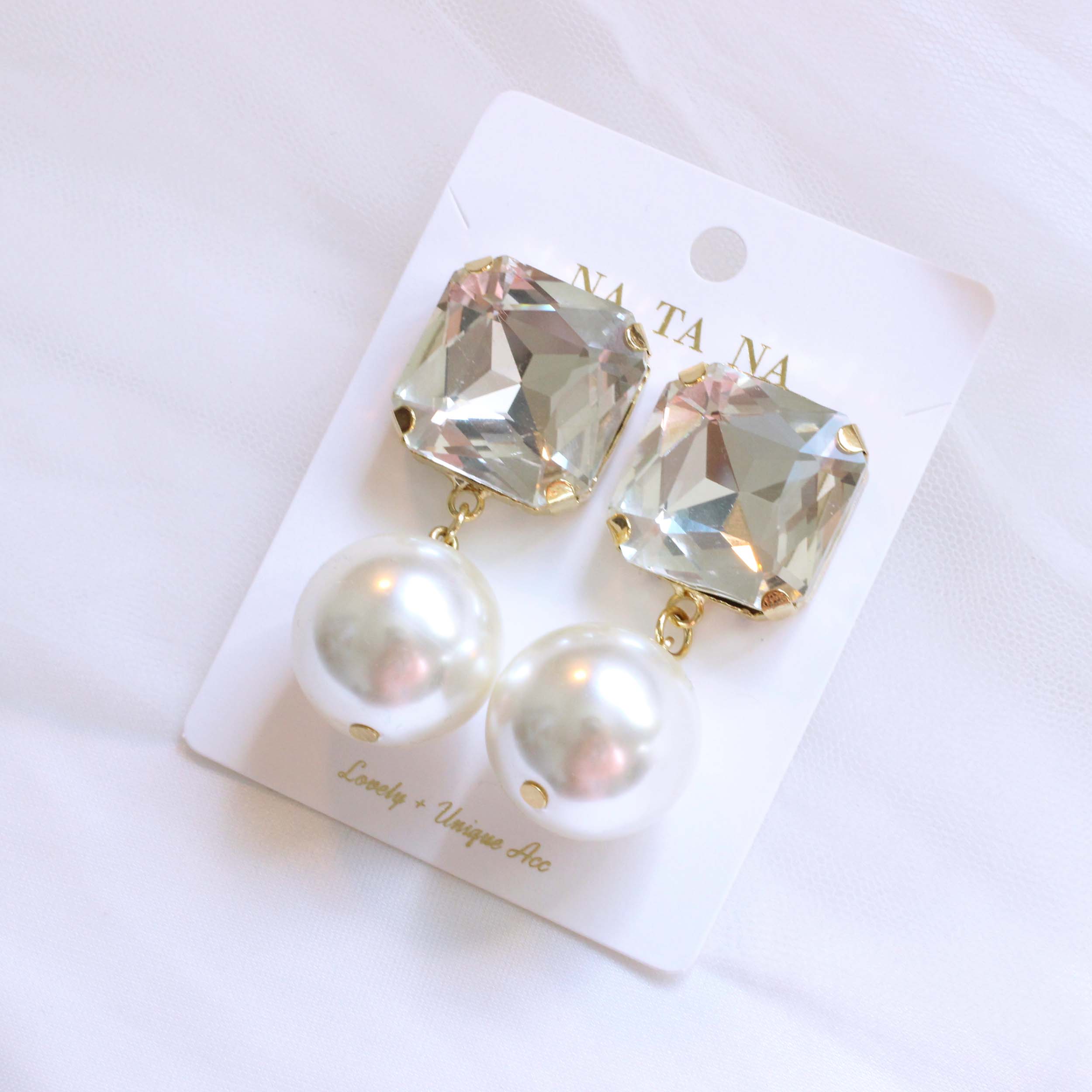 Big Cubic Bold Drop Earrings Colorful Antique Vint