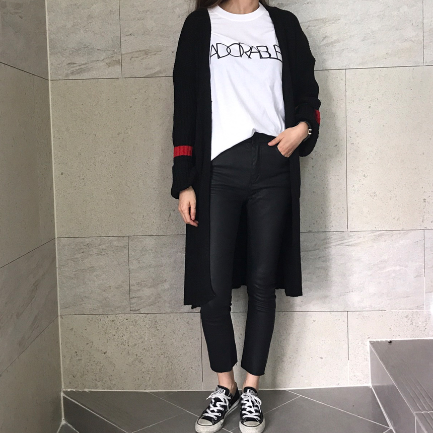 Women Jeans Pants Hem Cutting Date Coat Jean Leath