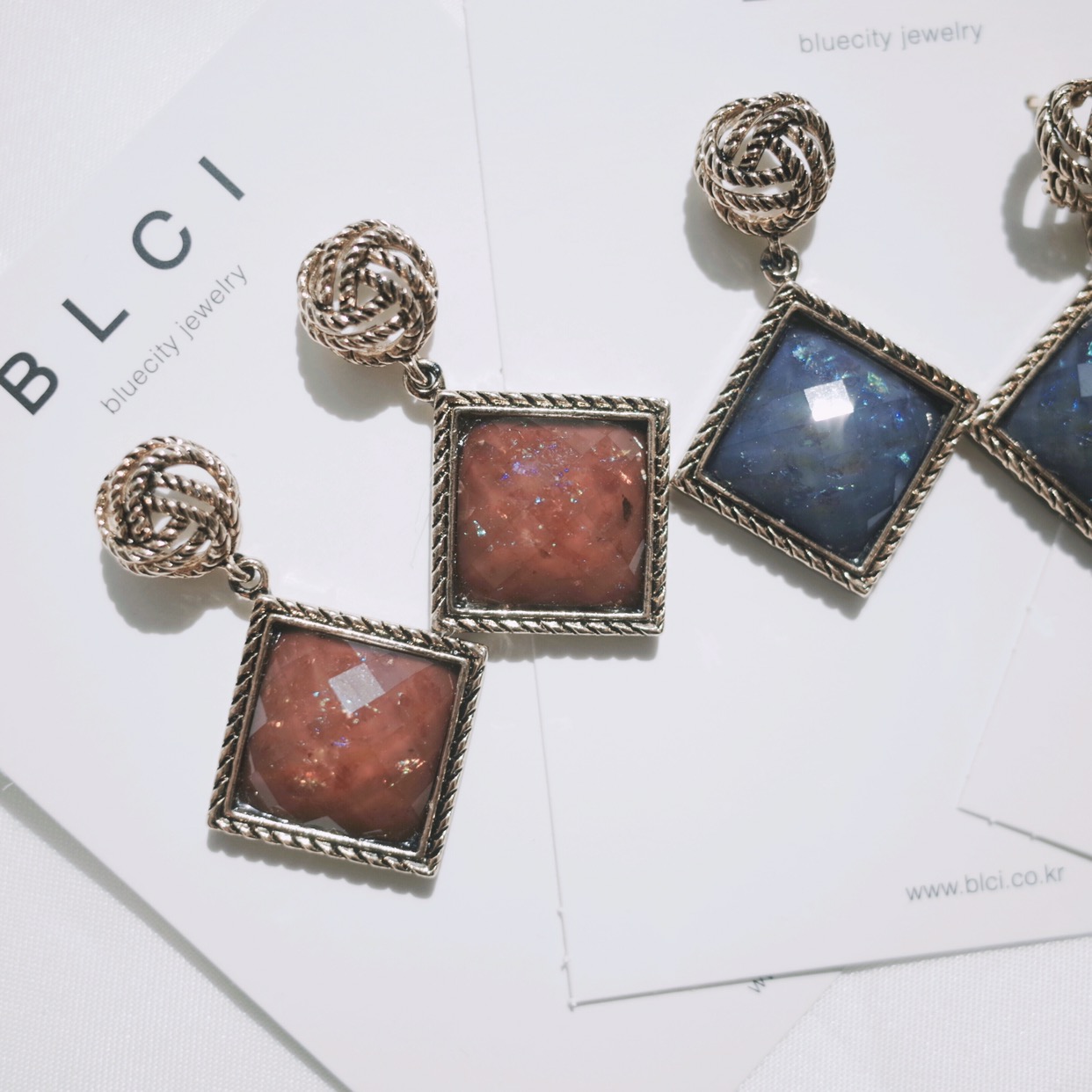 Yngong Opal Square Antique Earrings Antique Earrin