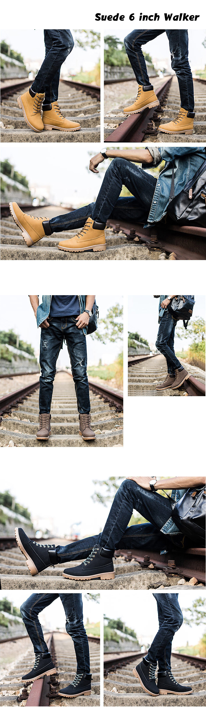 NEW MEN WALLKER BOOTS 6-inch walker unisex male su