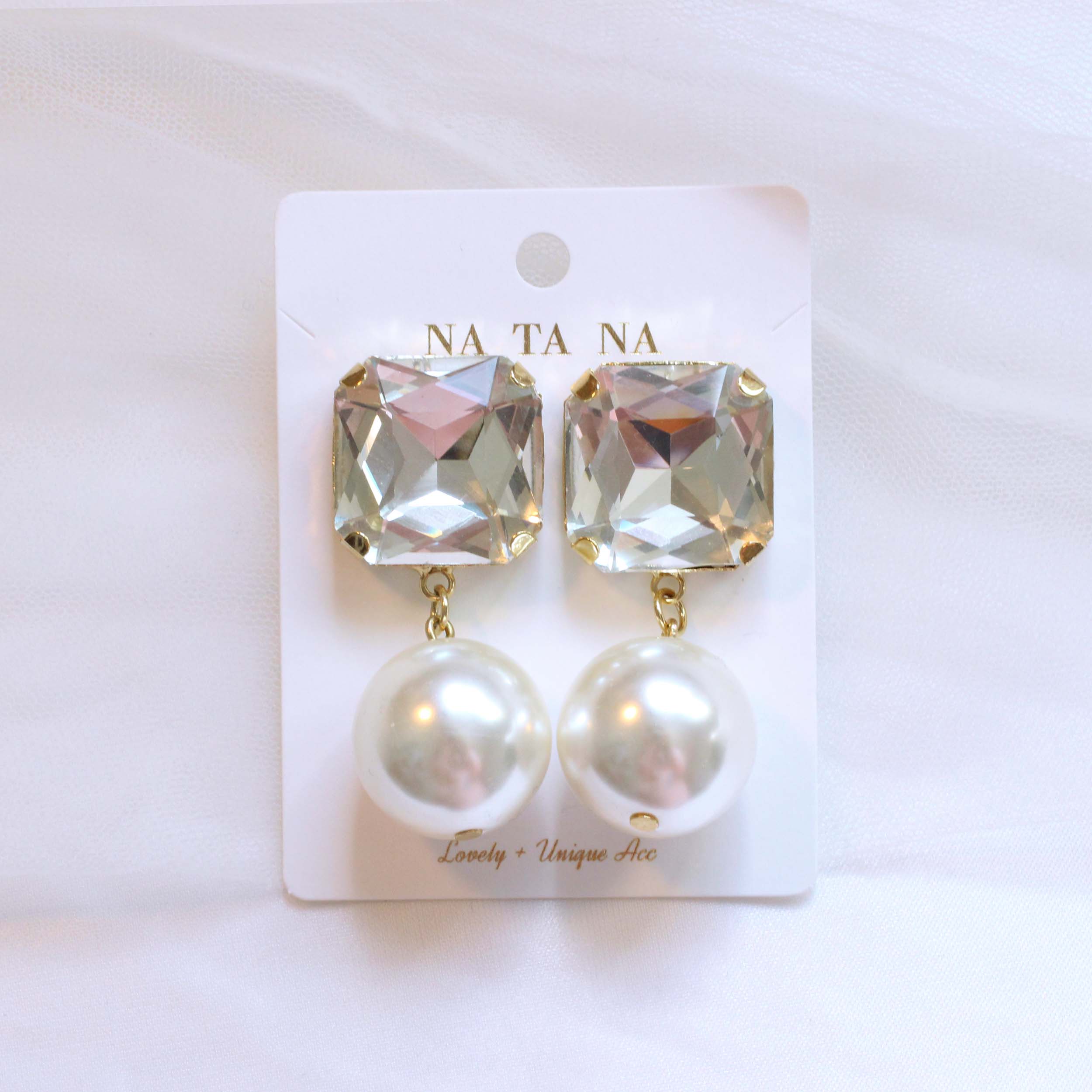 Big Cubic Bold Drop Earrings Colorful Antique Vint