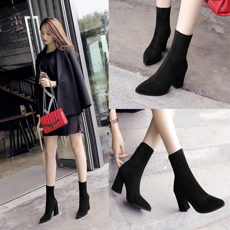 Suede Normal Angle Boots Women's Fashion