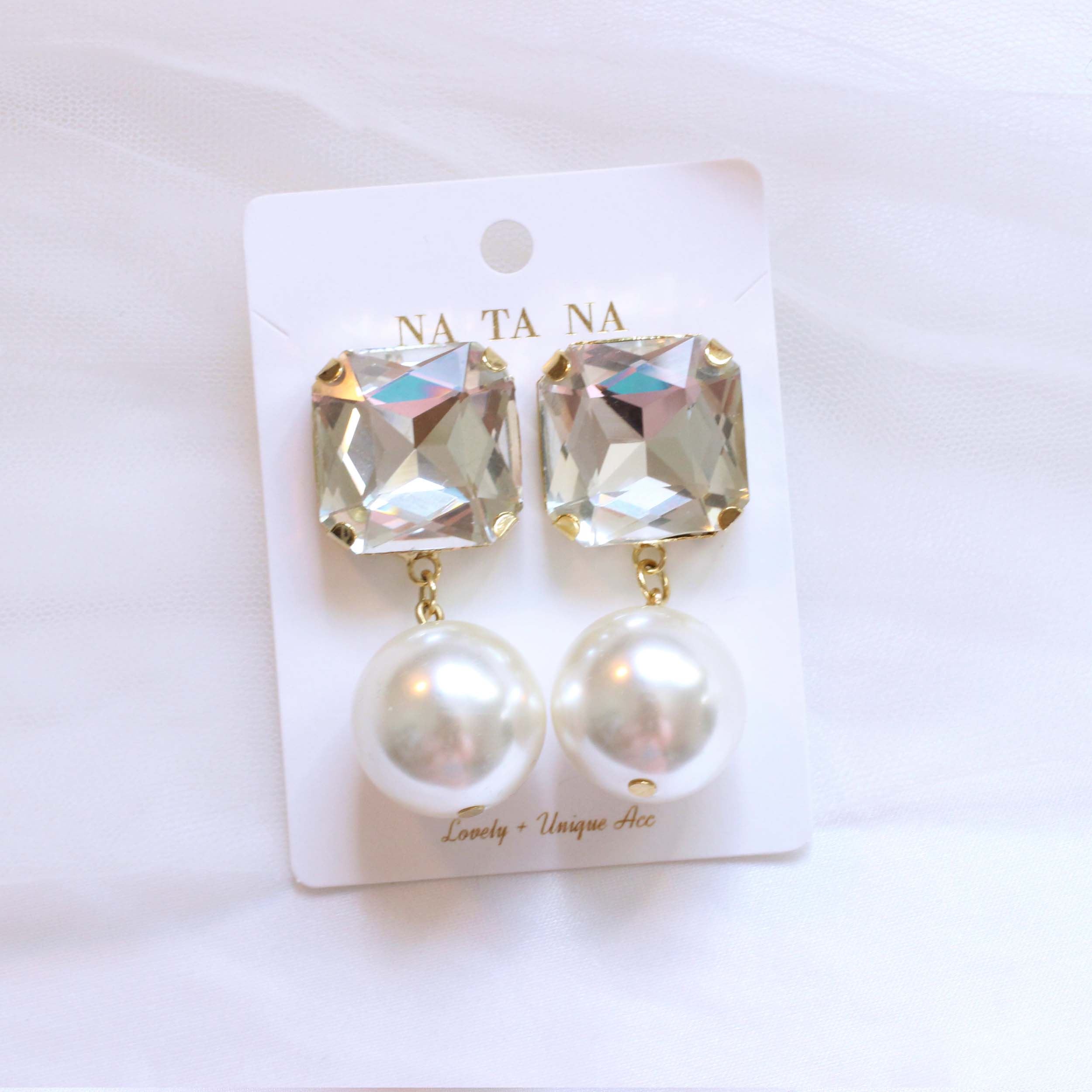 Big Cubic Bold Drop Earrings Colorful Antique Vint