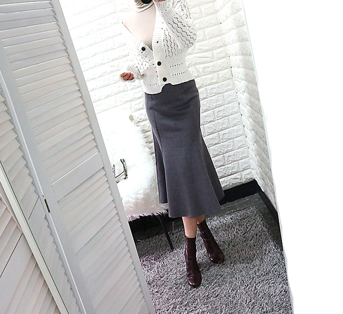 Suede Bending Muffle Skirt - 3color Coordination L