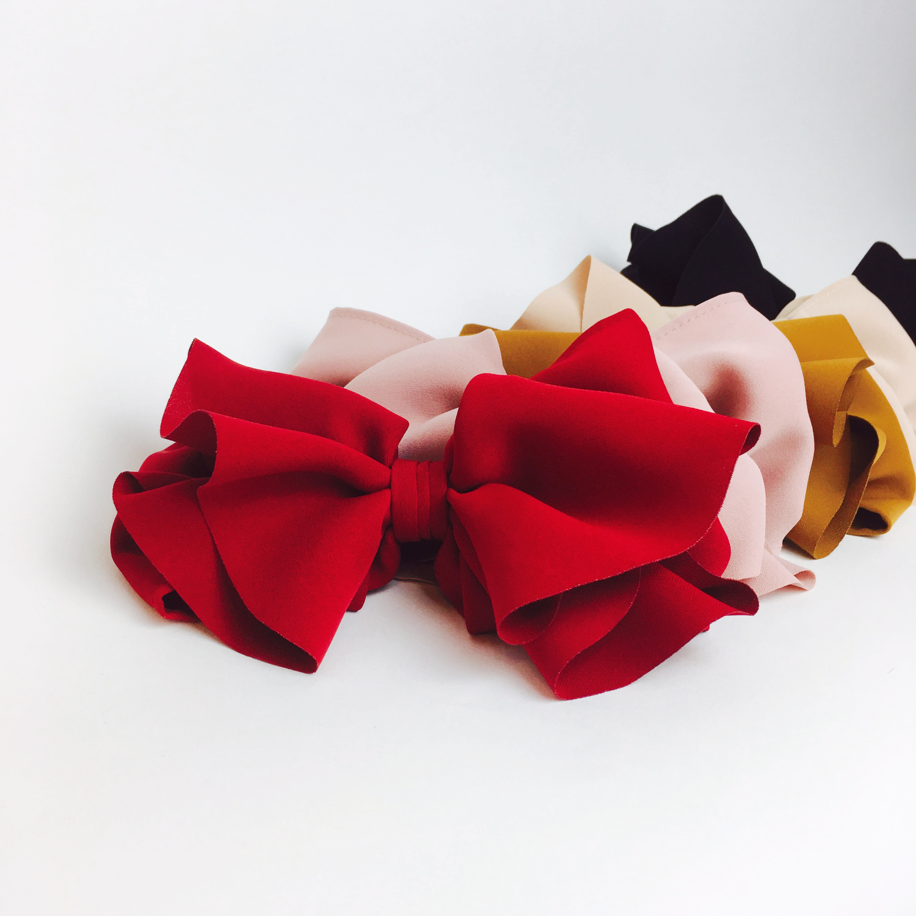 NEW HAIR CLIP HOOP 5color royal ribbon feminine au