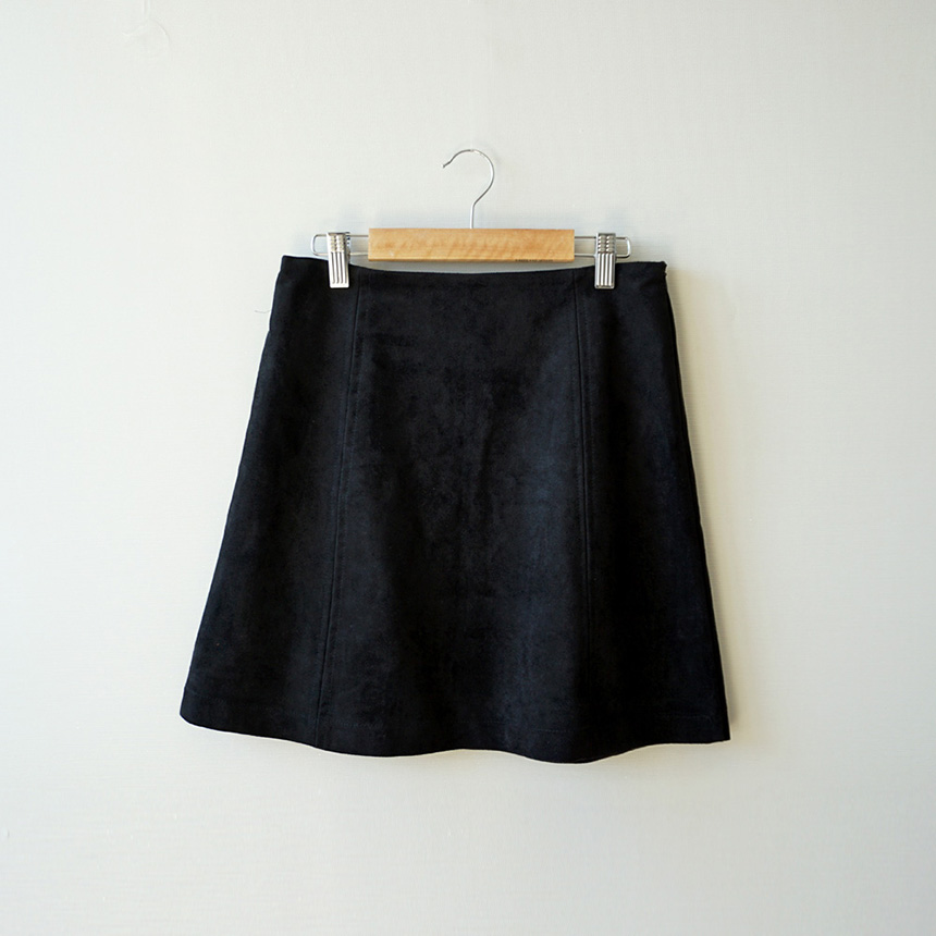 Suede mini skirt A line camisole camisole skirt au