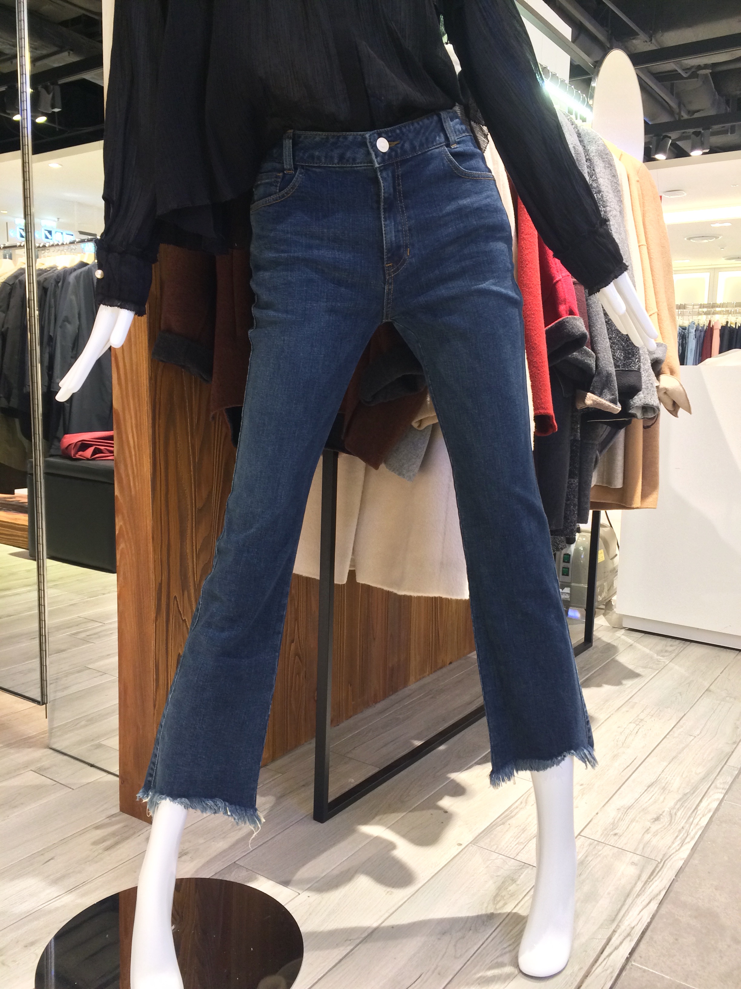 Women Jeans Pants Boot cut cut denim panties unzip