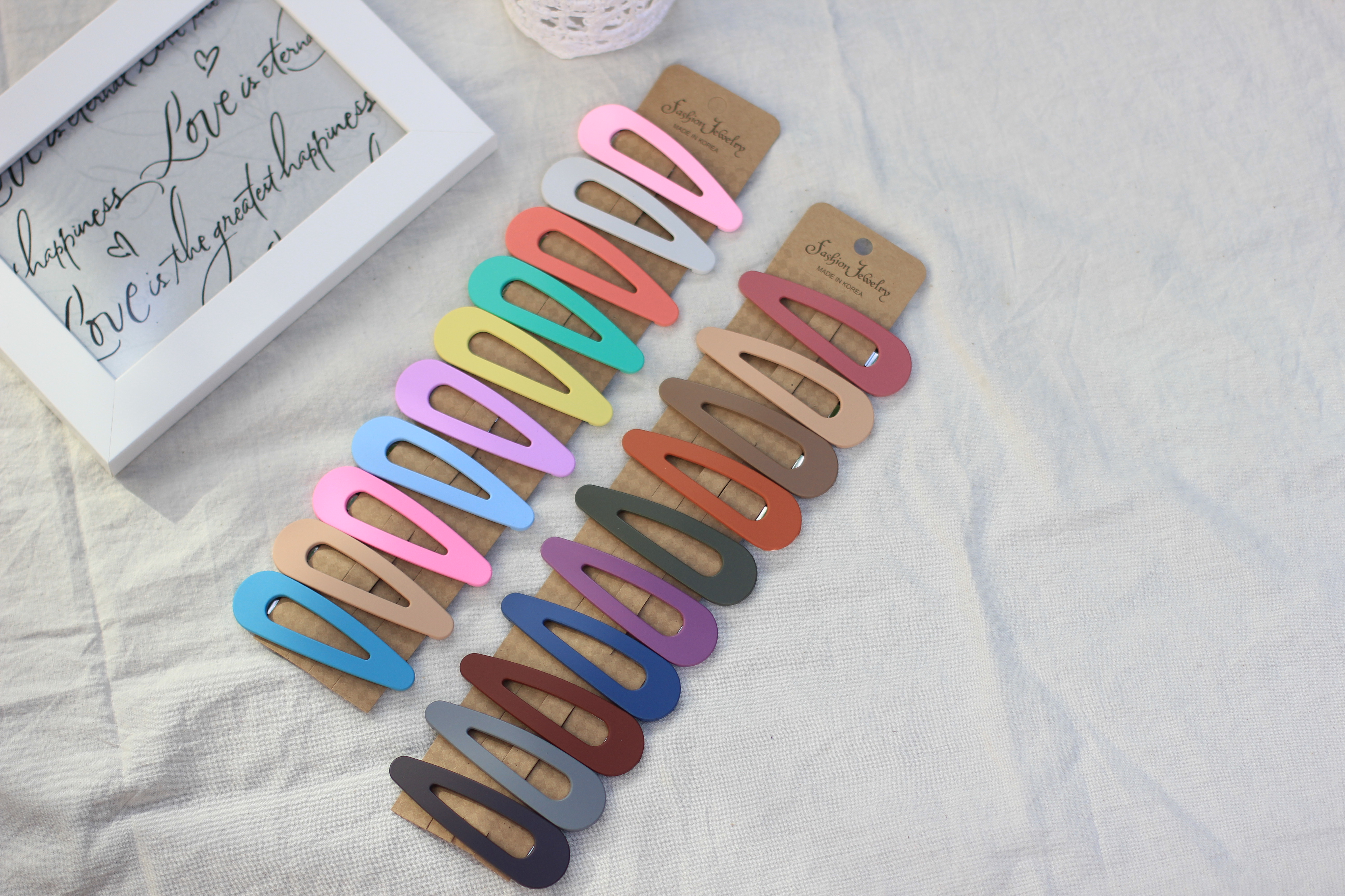 Hair Accessories Matte color tick pins set point p