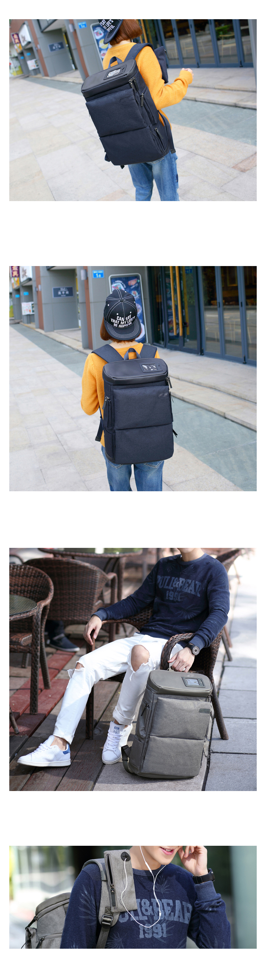 Men's Casual Laptop Carrier Backpack Men's T