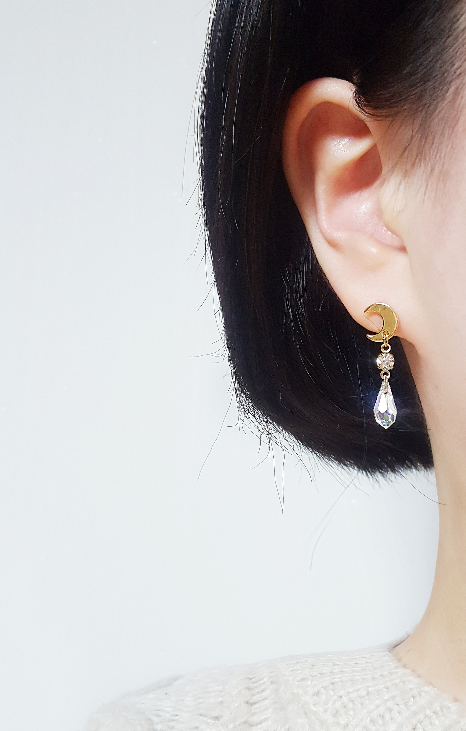 Crystal Earrings Hand Embroidery Handmade Yonglong