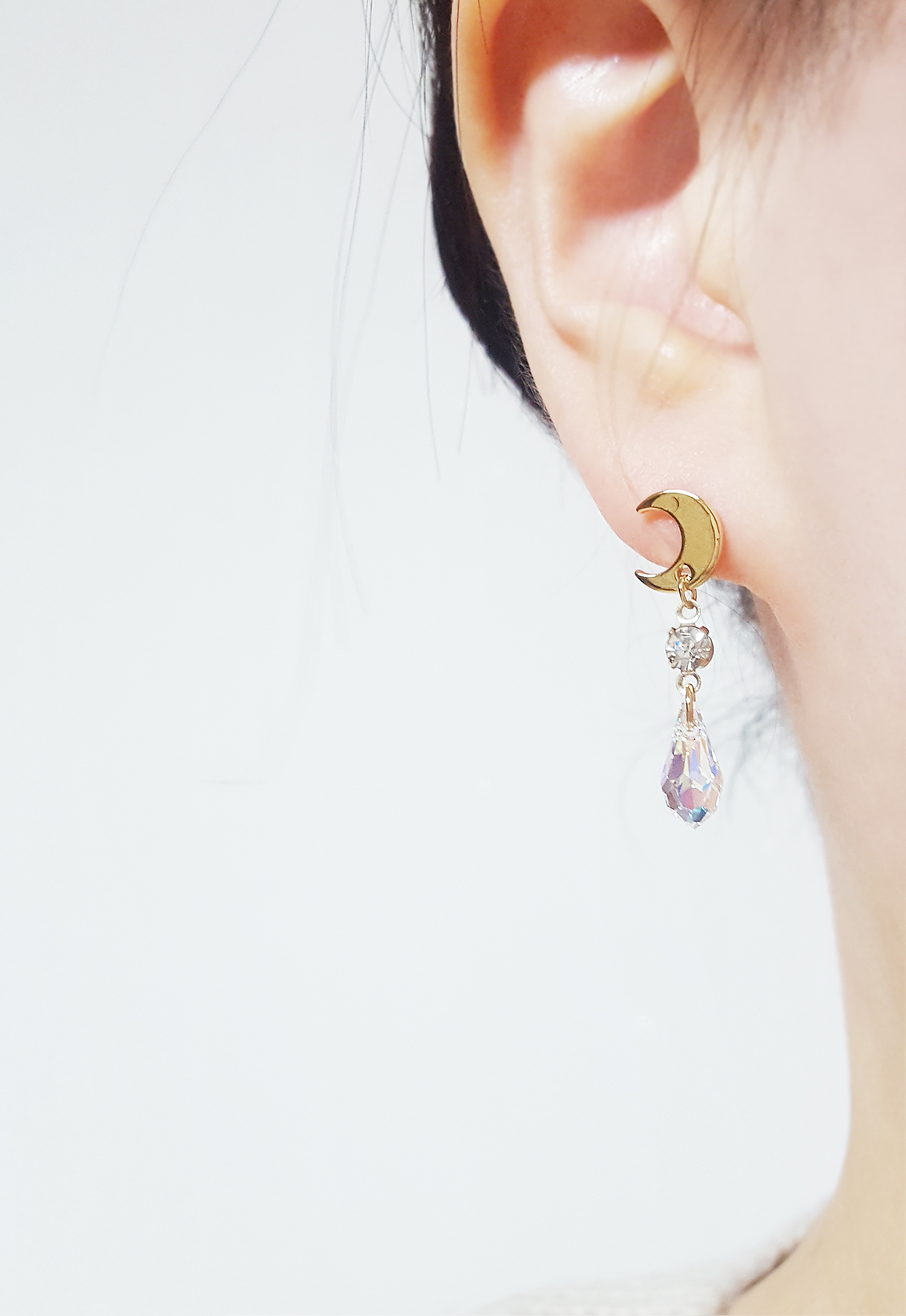 Crystal Earrings Hand Embroidery Handmade Yonglong