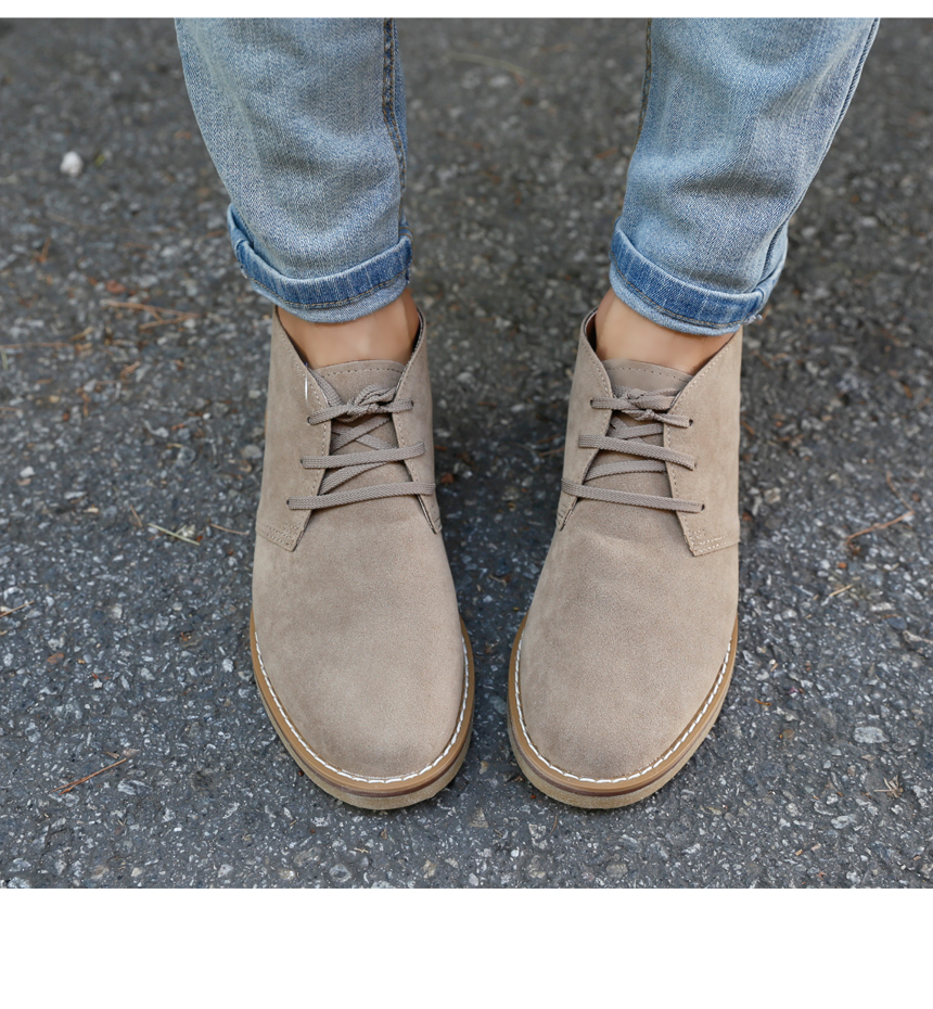 NEW MEN WALLKER BOOTS Suede Low Walker Fash Shoes 