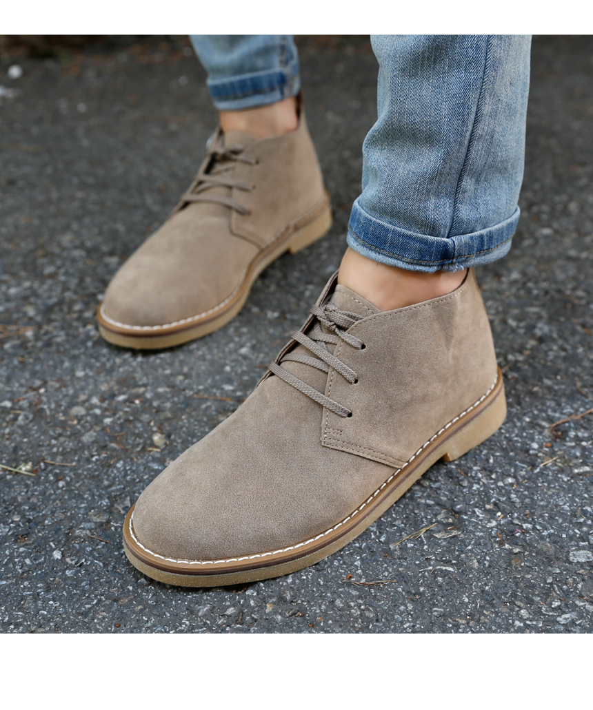NEW MEN WALLKER BOOTS Suede Low Walker Fash Shoes 