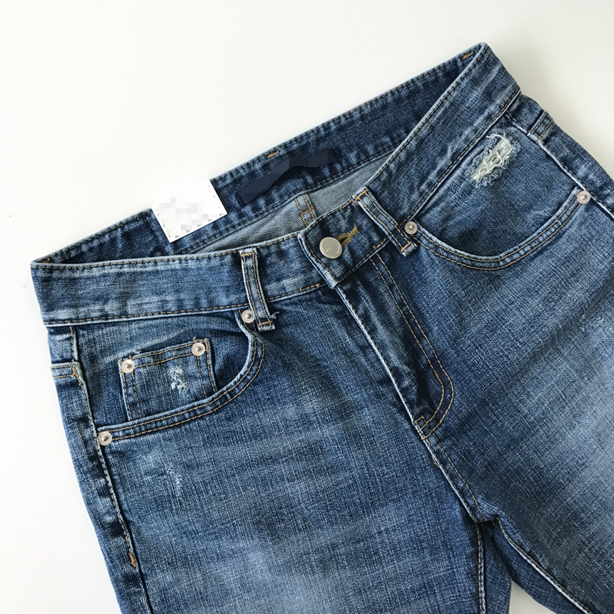 Korea Jeans Pants Damage Damper Slim Cutting Jeans