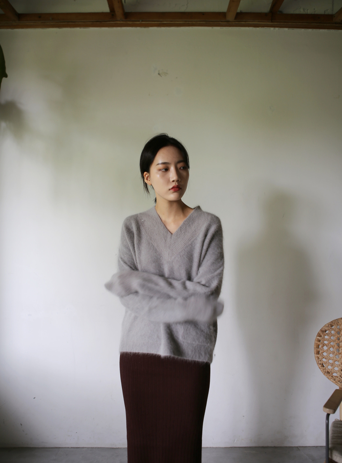 Girly Knit Slim Long Skirt Women Tight Fit Fall Ki