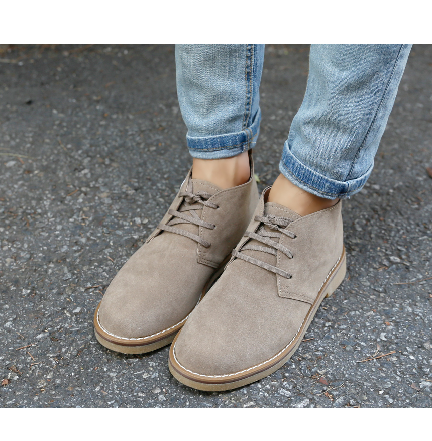 NEW MEN WALLKER BOOTS Suede Low Walker Fash Shoes 