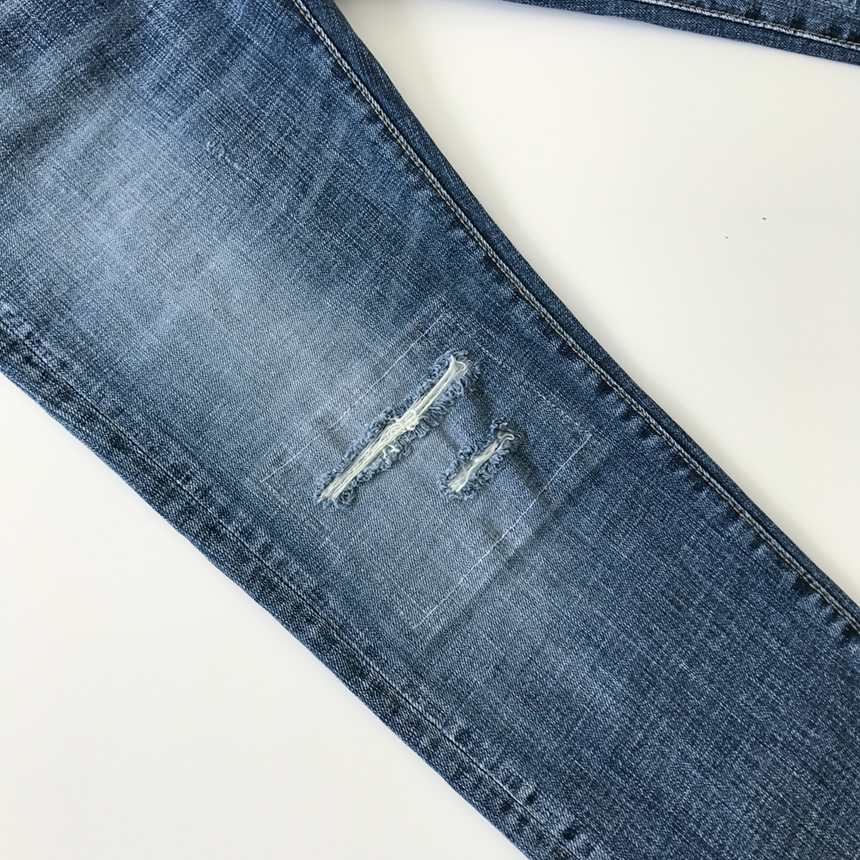 Korea Jeans Pants Damage Damper Slim Cutting Jeans