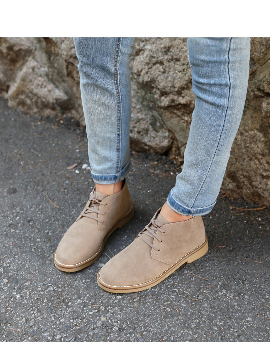 NEW MEN WALLKER BOOTS Suede Low Walker Fash Shoes 