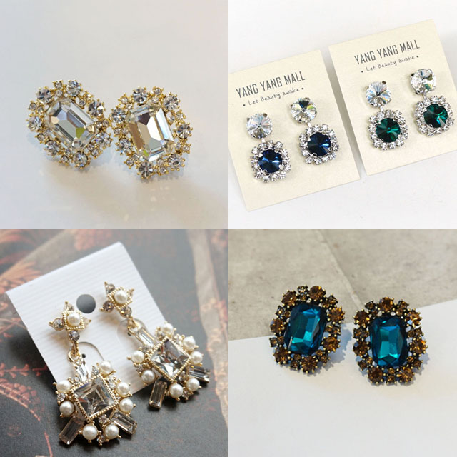 Cubic Bold Earrings Collection event guests unique