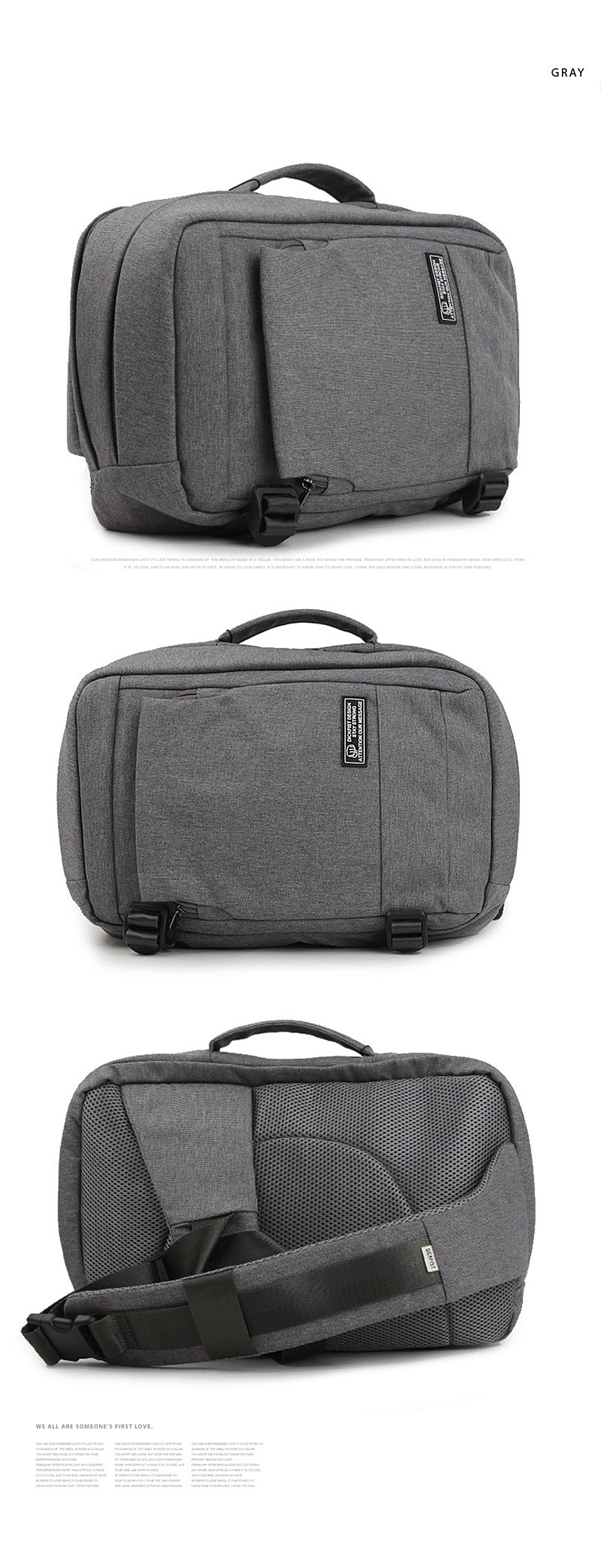 NEW BACKPACK Men's Cross Backpack 3 Colors 3553