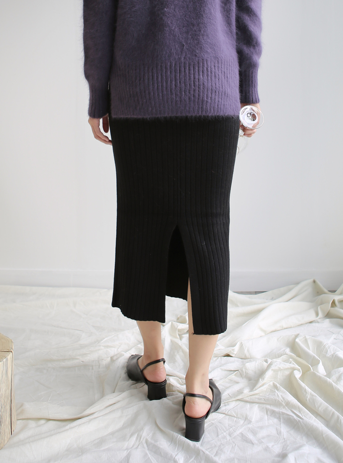 Girly Knit Slim Long Skirt Women Tight Fit Fall Ki