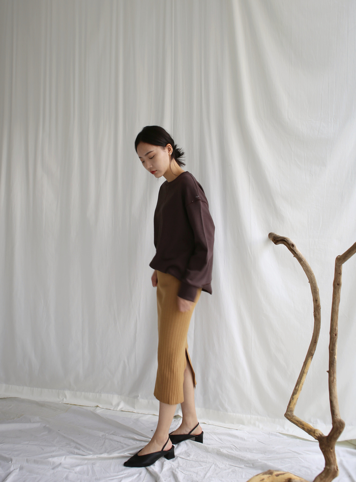 Girly Knit Slim Long Skirt Women Tight Fit Fall Ki