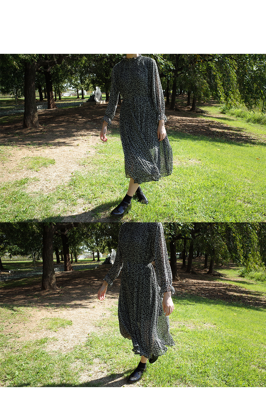 New Women Dress Flower Chiffon Cherry Blossom Long