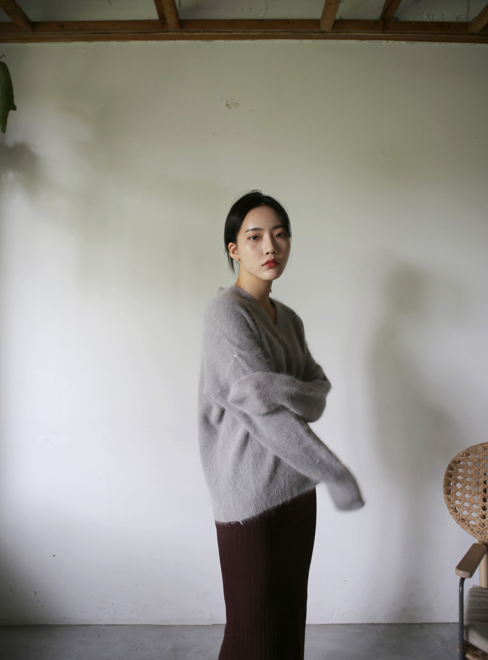 Girly Knit Slim Long Skirt Women Tight Fit Fall Ki