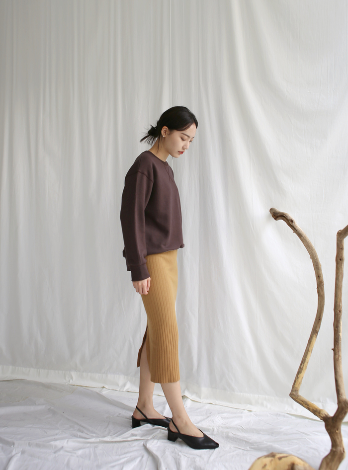 Girly Knit Slim Long Skirt Women Tight Fit Fall Ki