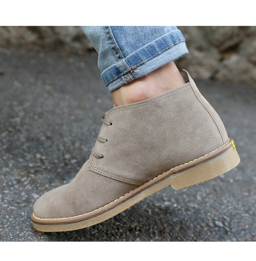 NEW MEN WALLKER BOOTS Suede Low Walker Fash Shoes 
