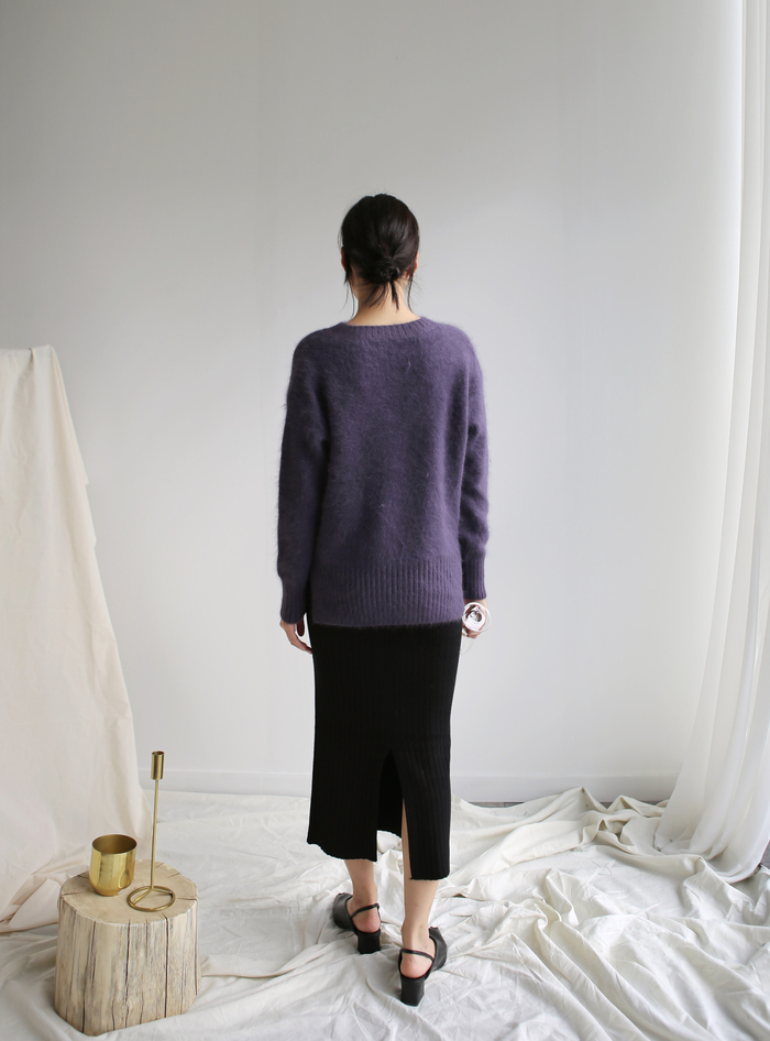 Girly Knit Slim Long Skirt Women Tight Fit Fall Ki