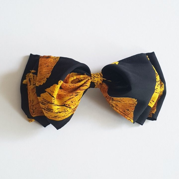 NEW HAIR CLIP HOOP Two-tone pattern ribbon hairpin