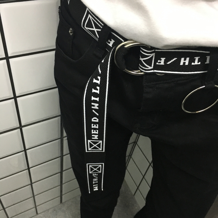 NEW MEN FASHION BELT Canvas Alphabet Belt Men's