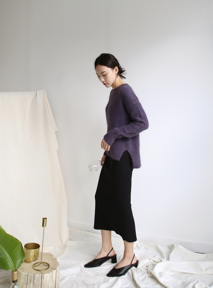 Girly Knit Slim Long Skirt Women Tight Fit Fall Ki