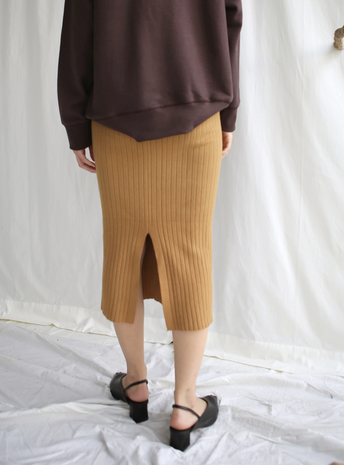 Girly Knit Slim Long Skirt Women Tight Fit Fall Ki