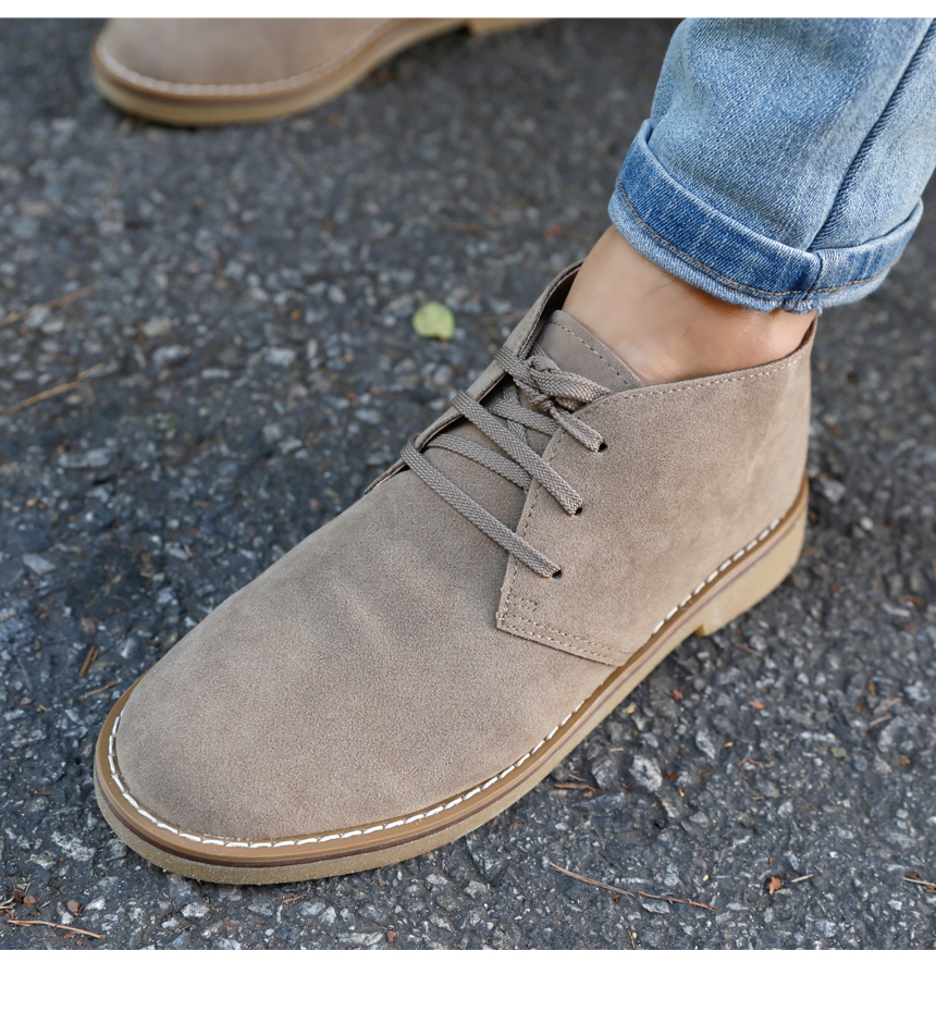 NEW MEN WALLKER BOOTS Suede Low Walker Fash Shoes 