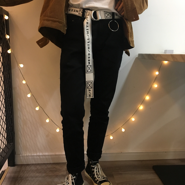 NEW MEN FASHION BELT Canvas Alphabet Belt Men's