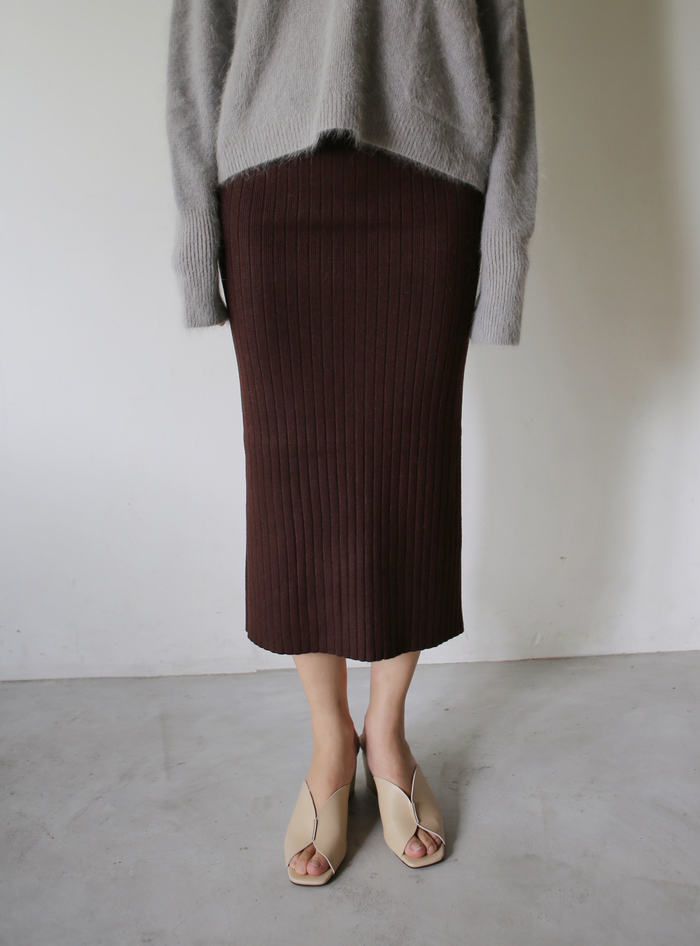 Girly Knit Slim Long Skirt Women Tight Fit Fall Ki