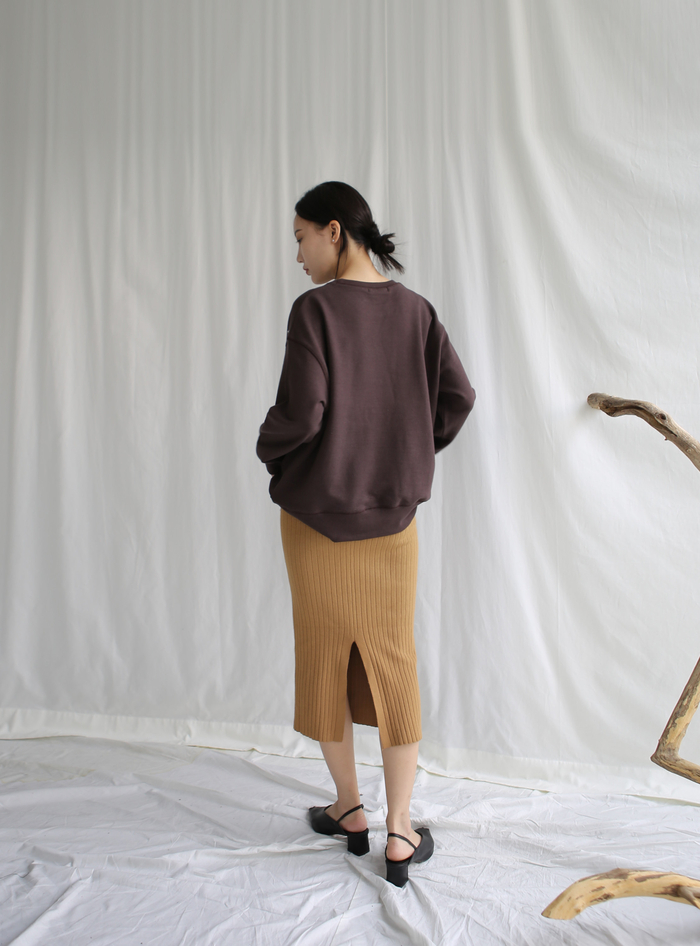 Girly Knit Slim Long Skirt Women Tight Fit Fall Ki