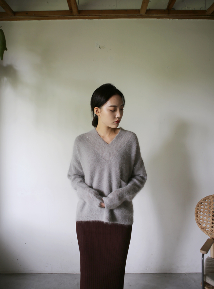 Girly Knit Slim Long Skirt Women Tight Fit Fall Ki