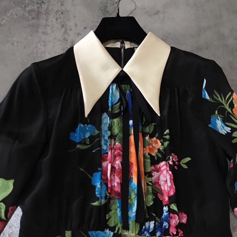 New Women Dress Bonded Autumn Flower Dress