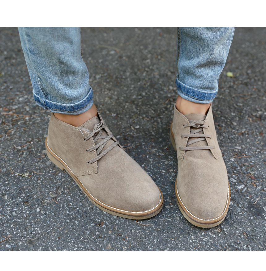 NEW MEN WALLKER BOOTS Suede Low Walker Fash Shoes 