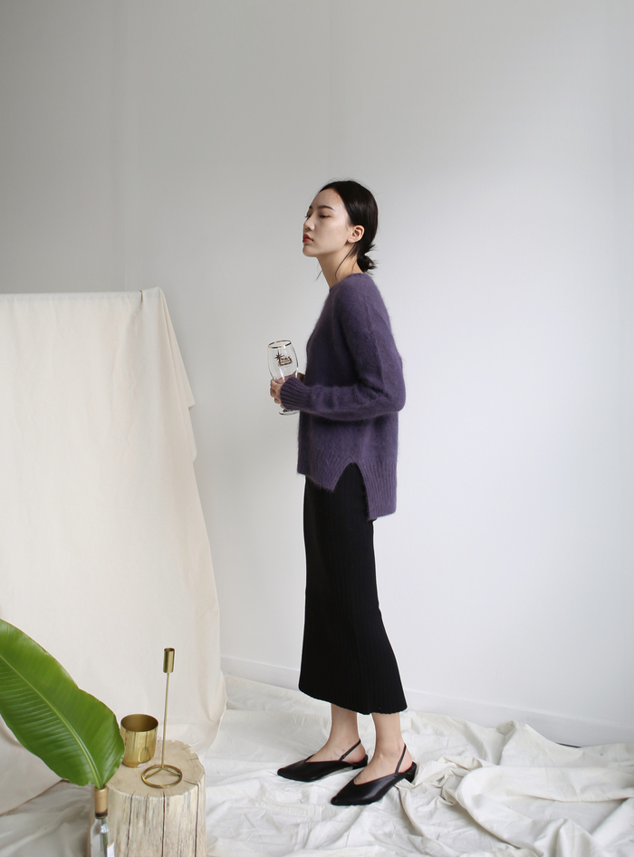 Girly Knit Slim Long Skirt Women Tight Fit Fall Ki