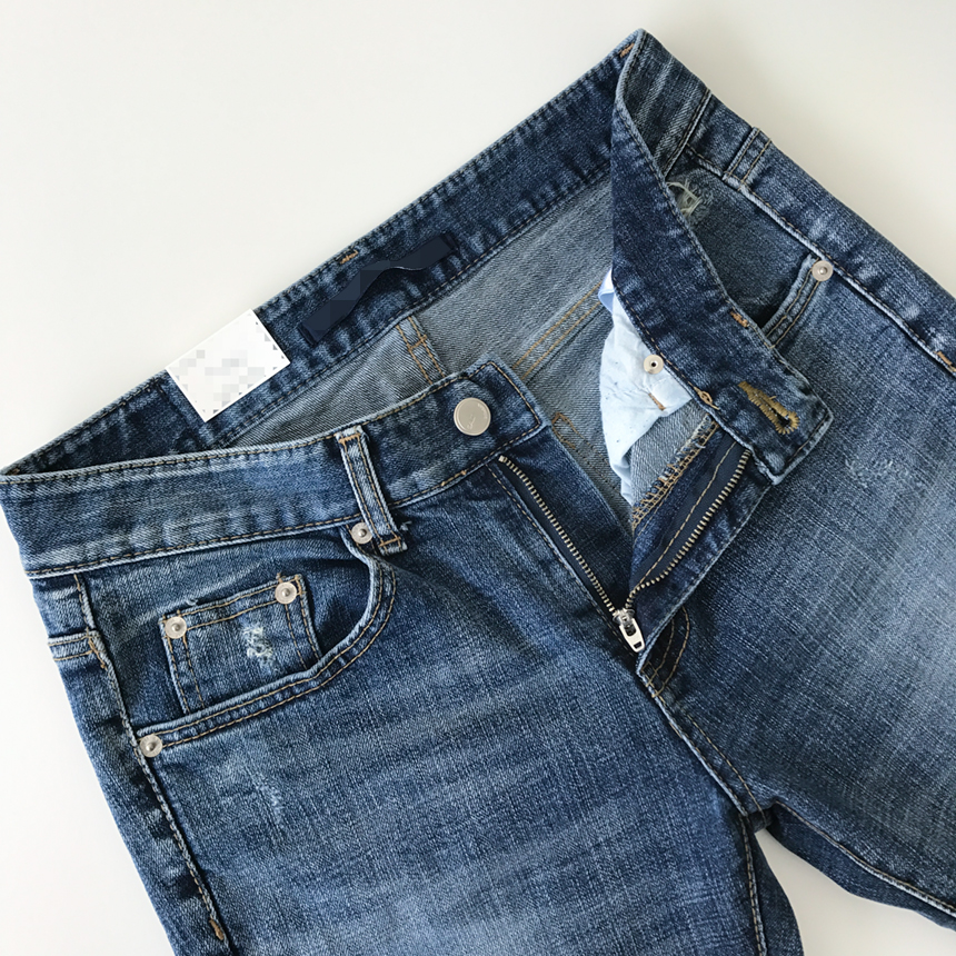 Korea Jeans Pants Damage Damper Slim Cutting Jeans