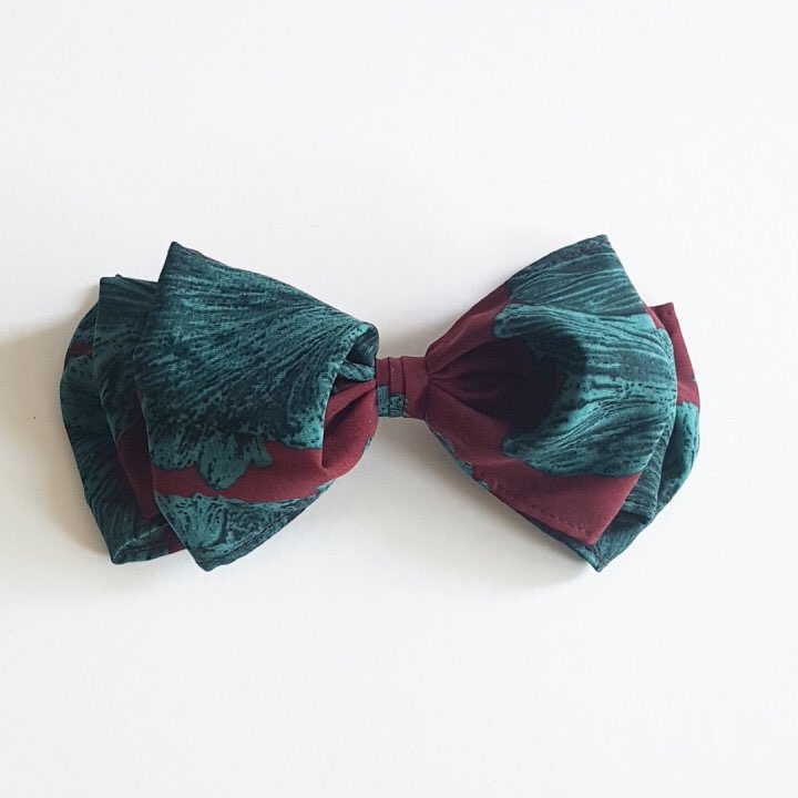 NEW HAIR CLIP HOOP Two-tone pattern ribbon hairpin