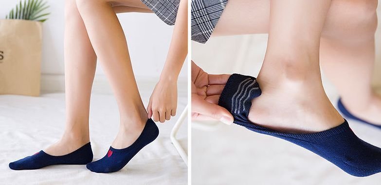 NEW LADIES SOCKS Women's Slippers Fake Socks Si